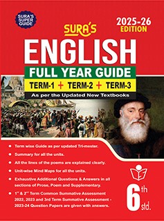 SURA`S 6th Standard English Full Year Guide 2025-26 Latest Updated Edition