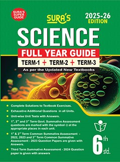 SURA`S 6th Standard Science Full Year Guide English Medium 2025-26 Latest Updated Edition