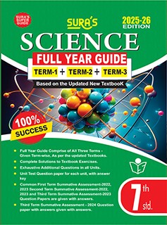 SURA`S 7th Standard Guide Science Full Year English Medium 2025-26 Latest Updated Edition