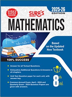 SURA`S 8th Standard Guide MATHEMATICS FULL YEAR English Medium 2025-26 Latest Updated Edition