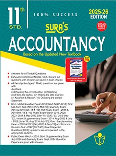 SURA`S 11th Standard Accountancy Exam Guide in English Medium 2025-26 Edition