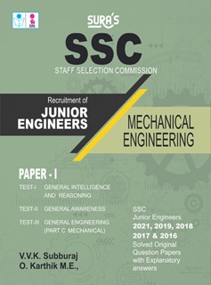 SURA`S SSC Junior Engineers Mechanical Engineering  Paper 1 Exam Book in English Medium - Latest Updated Edition 2025