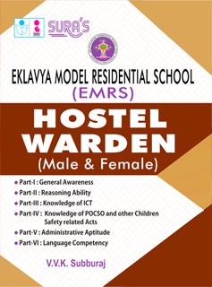 SURA`S Eklavya Model Residential School (EMRS) Hostel Warden(Male and Female) Exam Book Guide - English Medium 2025