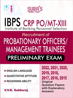 SURA`S IBPS CRP PO/MT-XIII Probationary Officers Management Trainees Preliminary Exam Book Guide in English Medium 2025