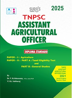 SURA`S TNPSC Assistant Agriculture Officer Exam Book Guide (Diploma Standard) in English Medium - Latest Edition 2025