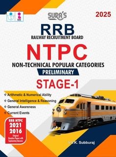 SURA`S RRB NTPC ( Non Technical Popular Categories) Preliminary Stage-1 Exam Books in English 2025