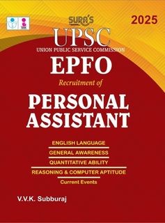 SURA`S UPSC EPFO Personal Assistant Exam Book Guide in English Medium - Latest Updated Edition 2025