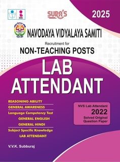 SURA`S NVS (NAVODAYA VIDYALAYA SAMITI) Non-Teaching Posts Lab Attendant Exam Book Guide in English Medium 2025