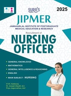 SURA`S JIPMER Nursing Officer Exam Study Material Book Guide in English Medium 2025