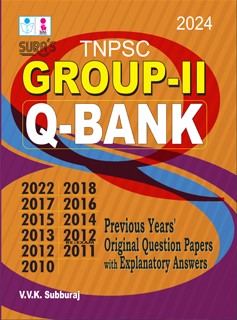 SURA`S TNPSC GROUP - II Q-Bank Previous Years Original Question Papers with Explanatory Answers  Book in English Medium 2024