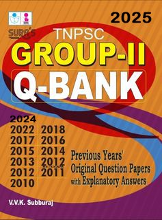 SURA`S TNPSC GROUP - II Q-Bank Previous Years Original Question Papers with Explanatory Answers  Book in English Medium 2025