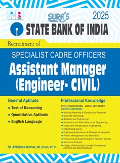 SURA`S SBI State Bank of India Specialist Cadre Officers Assistant Manager (Engineer-Civil) Exam Book Guide English 2025